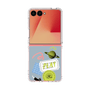 クリアケース［ Playful sticker - Dusty Blue ］