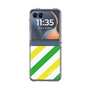 クリアケース［ Big Stripe - Green × Yellow ］