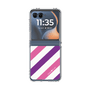 クリアケース［ Big Stripe - Purple × Pink ］