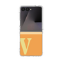クリアケース［ オリジナル - initial two tone - V orange ］