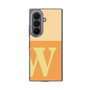 クリアケース［ オリジナル - initial two tone - W orange ］