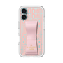 スリムプロテクションプレミアムケース LANVIN en Bleu - STAND & RING RIBBON［ LANVIN en Bleu - Logo Pattern - Pink ］