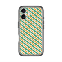 スリムプロテクションプレミアムケース with MagSafe［ Small Stripe - Green × Orange ］