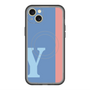スリムプロテクションプレミアムケース with MagSafe［ オリジナル - initial color line - Y blue ］