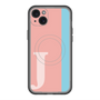 スリムプロテクションプレミアムケース with MagSafe［ オリジナル - initial color line - J pink ］
