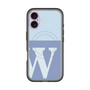 スリムプロテクションプレミアムケース with MagSafe［ オリジナル - initial two tone - W blue ］