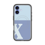 スリムプロテクションプレミアムケース with MagSafe［ オリジナル - initial two tone - X blue ］