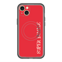 スリムプロテクションプレミアムケース with MagSafe［ SUPER PRIVATE - ロゴ - Red ］
