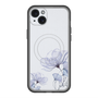 スリムプロテクションプレミアムケース with MagSafe［ Natural Flower - blue ］