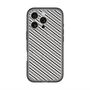 スリムプロテクションプレミアムケース with MagSafe［ Small Stripe - Gray × Black ］