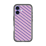 スリムプロテクションプレミアムケース with MagSafe［ Small Stripe - Purple × Pink ］
