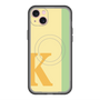 スリムプロテクションプレミアムケース with MagSafe［ オリジナル - initial color line - K yellow ］
