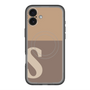 スリムプロテクションプレミアムケース with MagSafe［ オリジナル - initial two tone - S brown ］