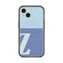 スリムプロテクションプレミアムケース with MagSafe［ オリジナル - initial two tone - Z blue ］