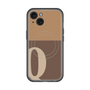 スリムプロテクションプレミアムケース with MagSafe［ オリジナル - initial two tone - Q brown ］