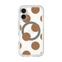 スリムプロテクションプレミアムケース with MagSafe［ シンプルドット - Brown ］