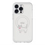 スリムプロテクションプレミアムケース with MagSafe［ 蝶ネクタイねこ - White ］