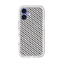 スリムプロテクションプレミアムケース with MagSafe［ Small Stripe - Gray × Black ］