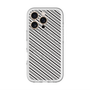 スリムプロテクションプレミアムケース with MagSafe［ Small Stripe - Gray × Black ］