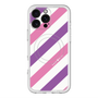 スリムプロテクションプレミアムケース with MagSafe［ Big Stripe - Purple × Pink ］