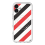 スリムプロテクションプレミアムケース with MagSafe［ Big Stripe - Red × Black ］