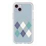 スリムプロテクションプレミアムケース with MagSafe［ Nordic Argyle - Blue ］