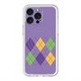 スリムプロテクションプレミアムケース with MagSafe［ Nordic Argyle - Purple ］