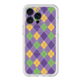スリムプロテクションプレミアムケース with MagSafe［ Argyle - Purple ］
