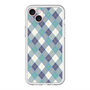 スリムプロテクションプレミアムケース with MagSafe［ Argyle - Blue ］