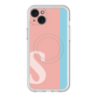 スリムプロテクションプレミアムケース with MagSafe［ オリジナル - initial color line - S pink ］