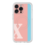 スリムプロテクションプレミアムケース with MagSafe［ オリジナル - initial color line - X pink ］