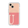 スリムプロテクションプレミアムケース with MagSafe［ オリジナル - initial two tone - U pink ］