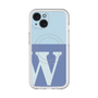 スリムプロテクションプレミアムケース with MagSafe［ オリジナル - initial two tone - W blue ］