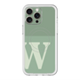 スリムプロテクションプレミアムケース with MagSafe［ オリジナル - initial two tone - W green ］