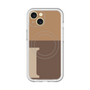 スリムプロテクションプレミアムケース with MagSafe［ オリジナル - initial two tone - I brown ］