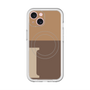 スリムプロテクションプレミアムケース with MagSafe［ オリジナル - initial two tone - I brown ］