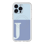 スリムプロテクションプレミアムケース with MagSafe［ オリジナル - initial two tone - J blue ］