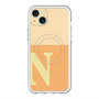 スリムプロテクションプレミアムケース with MagSafe［ オリジナル - initial two tone - N orange ］