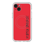 スリムプロテクションプレミアムケース with MagSafe［ SUPER PRIVATE - ロゴ - Red&Black ］