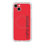 スリムプロテクションプレミアムケース with MagSafe［ SUPER PRIVATE - ロゴ - Red&Black ］