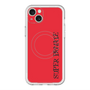 スリムプロテクションプレミアムケース with MagSafe［ SUPER PRIVATE - ロゴ - Red&Black ］