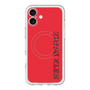 スリムプロテクションプレミアムケース with MagSafe［ SUPER PRIVATE - ロゴ - Red&Black ］