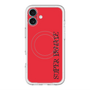 スリムプロテクションプレミアムケース with MagSafe［ SUPER PRIVATE - ロゴ - Red&Black ］