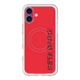 スリムプロテクションプレミアムケース with MagSafe［ SUPER PRIVATE - ロゴ - Red&Black ］