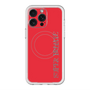 スリムプロテクションプレミアムケース with MagSafe［ SUPER PRIVATE - ロゴ - Red ］