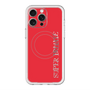 スリムプロテクションプレミアムケース with MagSafe［ SUPER PRIVATE - ロゴ - Red ］