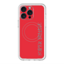 スリムプロテクションプレミアムケース with MagSafe［ SUPER PRIVATE - ロゴ - Red ］