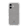 スリムプロテクションプレミアムケース with MagSafe［ Houndstooth Pattern Black with LANVIN en Bleu logo- ランバン 千鳥格子柄 ブラック ］