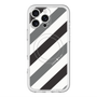 スリムプロテクションプレミアムケース with MagSafe［ Big Stripe - Black × Gray ］