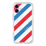スリムプロテクションプレミアムケース with MagSafe［ Big Stripe - Red × Blue ］